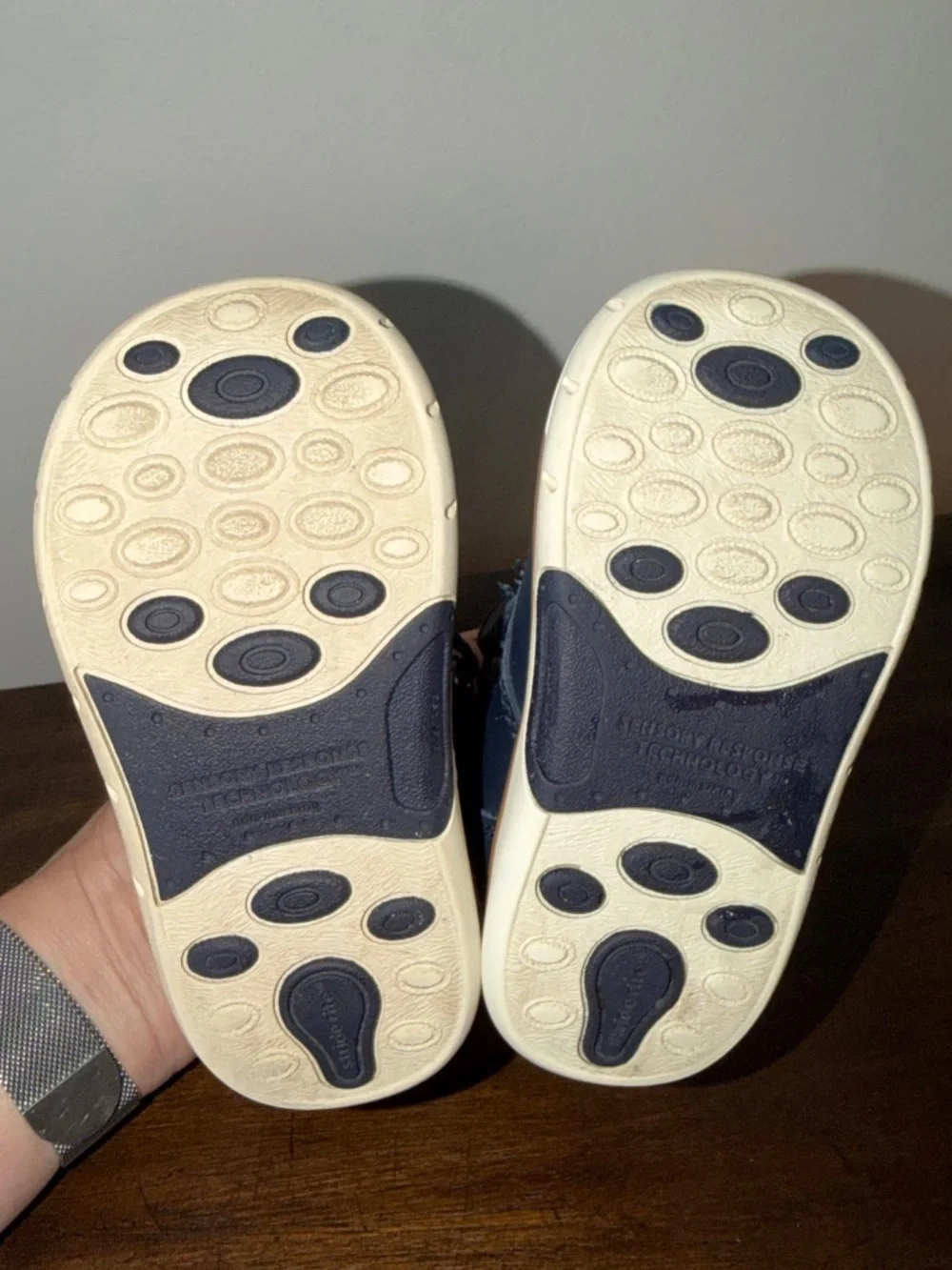 Stride Rite Kids SRT QUINN Leather Boots Boys Size 5.5 W Blue Ankle